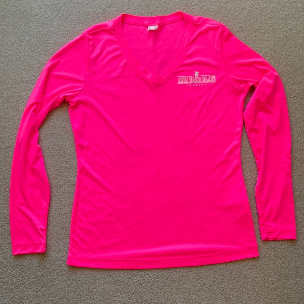 Womens hot pink rash guard. Size S.